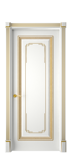 Багет А11.3 ДГ | Белая эмаль патина золото