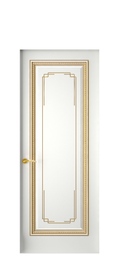 Багет А11.3 ДГ | Белая эмаль патина золото