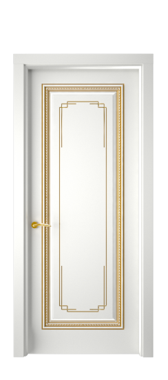 Багет А11.3 ДГ | Белая эмаль патина золото