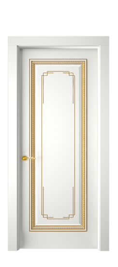 Багет А11.3 ДГ | Белая эмаль патина золото