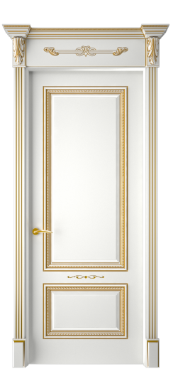 Багет А11 ДГ | Белая эмаль патина золото