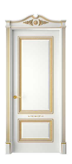 Багет А11 ДГ | Белая эмаль патина золото