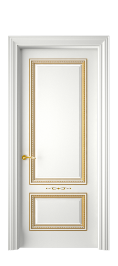 Багет А11 ДГ | Белая эмаль патина золото