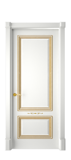 Багет А11 ДГ | Белая эмаль патина золото