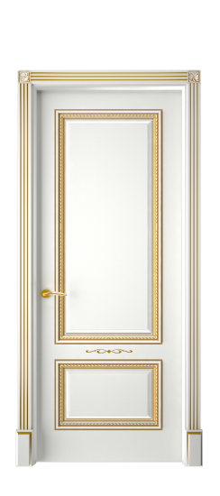 Багет А11 ДГ | Белая эмаль патина золото