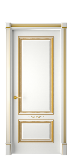 Багет А11 ДГ | Белая эмаль патина золото