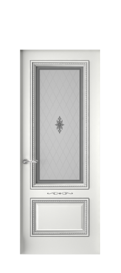 Багет А11 ДО | Белая эмаль патина серебро