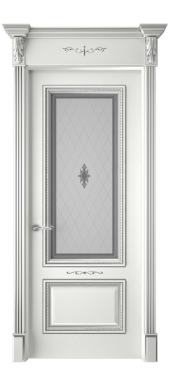 Багет А11 ДО | Белая эмаль патина серебро