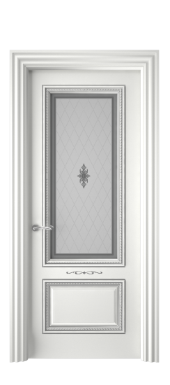 Багет А11 ДО | Белая эмаль патина серебро