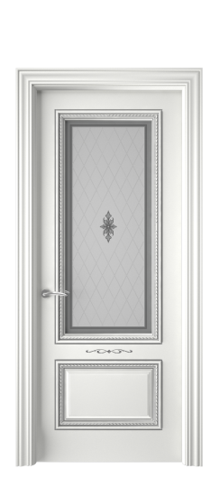 Багет А11 ДО | Белая эмаль патина серебро