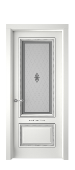 Багет А11 ДО | Белая эмаль патина серебро