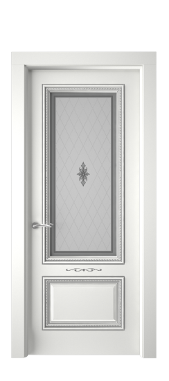 Багет А11 ДО | Белая эмаль патина серебро