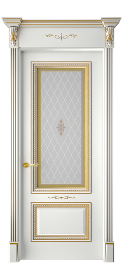 Багет А11 ДО | Белая эмаль патина золото