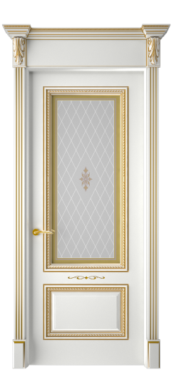 Багет А11 ДО | Белая эмаль патина золото