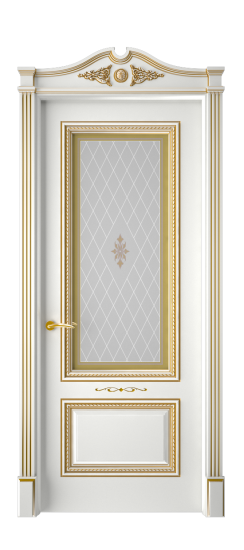 Багет А11 ДО | Белая эмаль патина золото