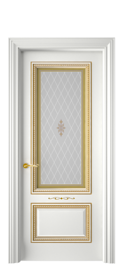 Багет А11 ДО | Белая эмаль патина золото