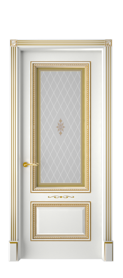 Багет А11 ДО | Белая эмаль патина золото