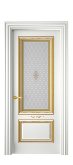 Багет А11 ДО | Белая эмаль патина золото