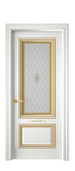 Багет А11 ДО | Белая эмаль патина золото