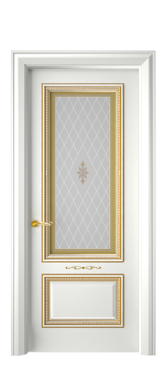 Багет А11 ДО | Белая эмаль патина золото