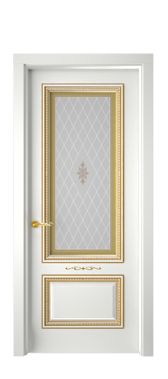 Багет А11 ДО | Белая эмаль патина золото