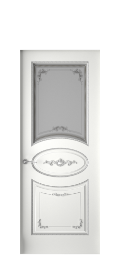 Амелия ДО | Белая эмаль патина серебро