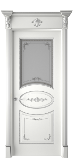 Амелия ДО | Белая эмаль патина серебро