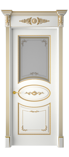 Амелия ДО | Белая эмаль патина золото