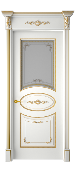 Амелия ДО | Белая эмаль патина золото