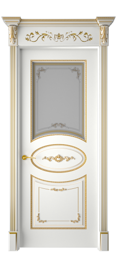 Амелия ДО | Белая эмаль патина золото