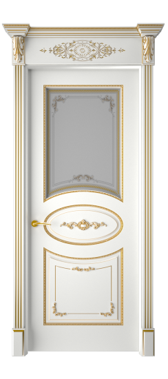 Амелия ДО | Белая эмаль патина золото