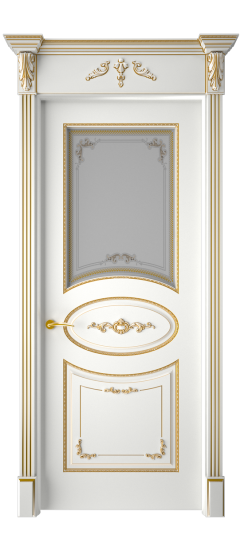 Амелия ДО | Белая эмаль патина золото