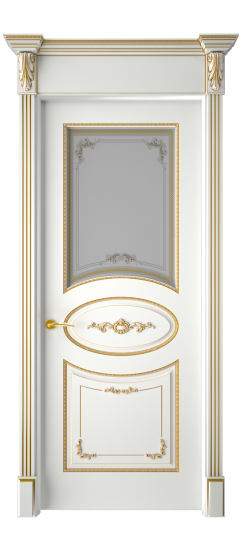 Амелия ДО | Белая эмаль патина золото