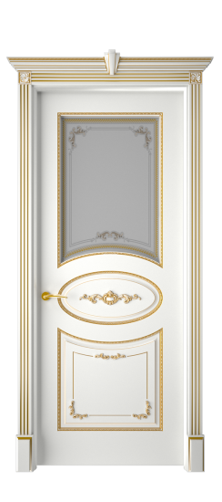 Амелия ДО | Белая эмаль патина золото