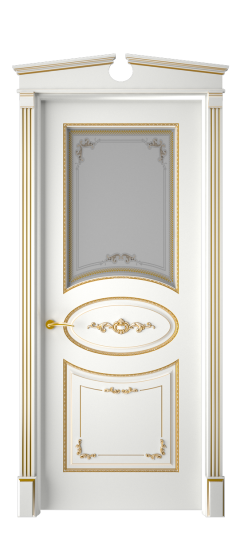 Амелия ДО | Белая эмаль патина золото