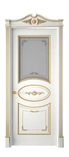 Амелия ДО | Белая эмаль патина золото