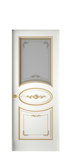 Амелия ДО | Белая эмаль патина золото