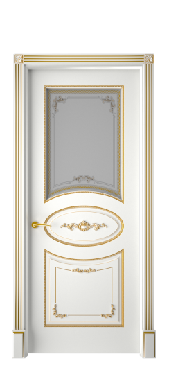 Амелия ДО | Белая эмаль патина золото