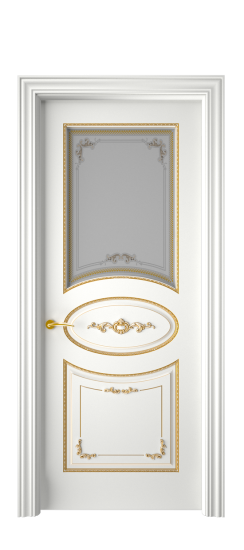 Амелия ДО | Белая эмаль патина золото