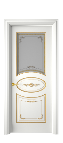 Амелия ДО | Белая эмаль патина золото