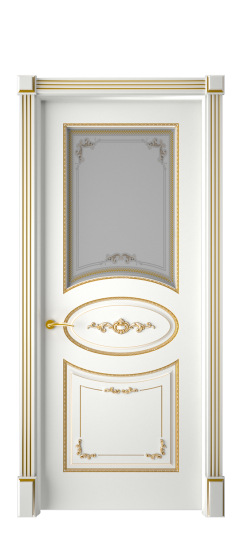 Амелия ДО | Белая эмаль патина золото