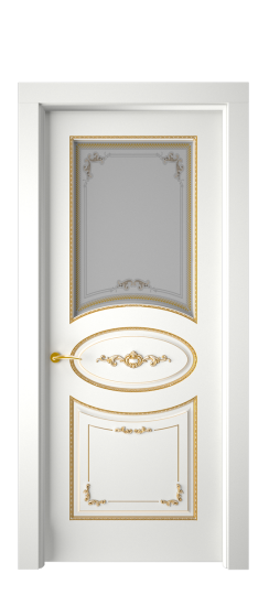 Амелия ДО | Белая эмаль патина золото