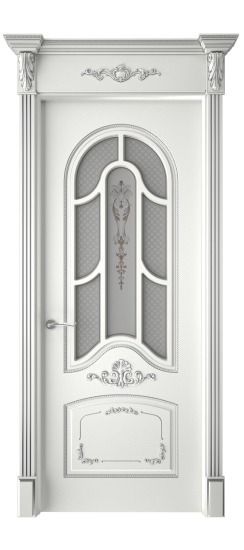 Болонья ДО | Белая эмаль патина серебро