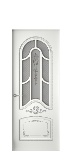 Болонья ДО | Белая эмаль патина серебро