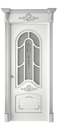 Болонья ДО | Белая эмаль патина серебро