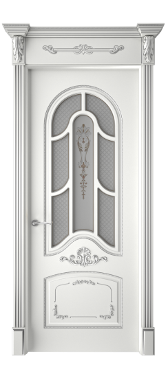 Болонья ДО | Белая эмаль патина серебро