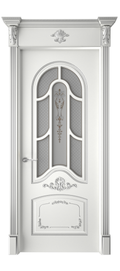 Болонья ДО | Белая эмаль патина серебро