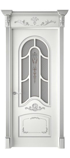 Болонья ДО | Белая эмаль патина серебро