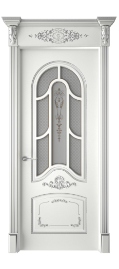 Болонья ДО | Белая эмаль патина серебро