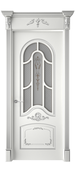 Болонья ДО | Белая эмаль патина серебро